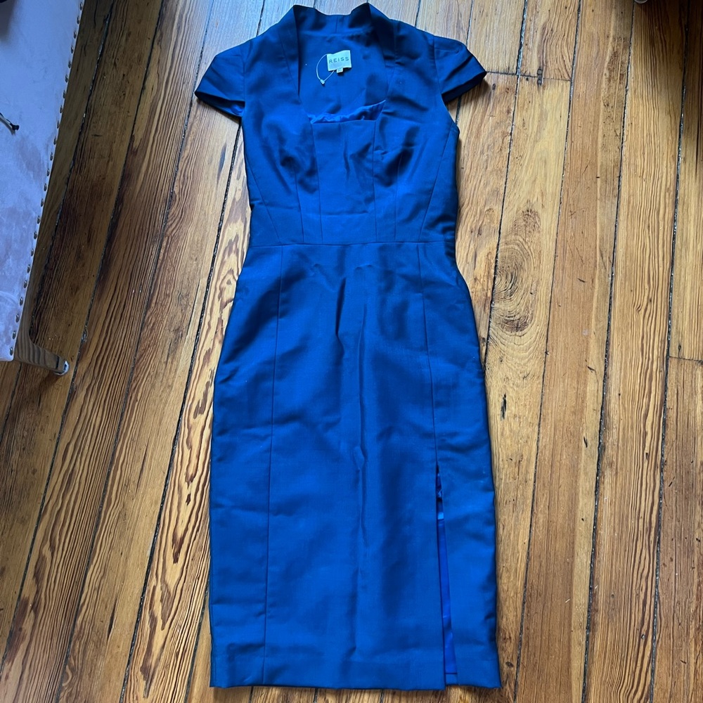 Reiss blue work dress